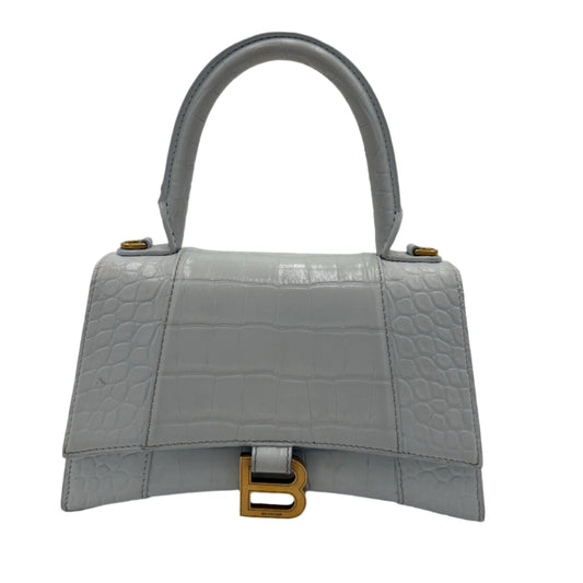 Balenciaga Crocodile Hourglass-Whiter : Small