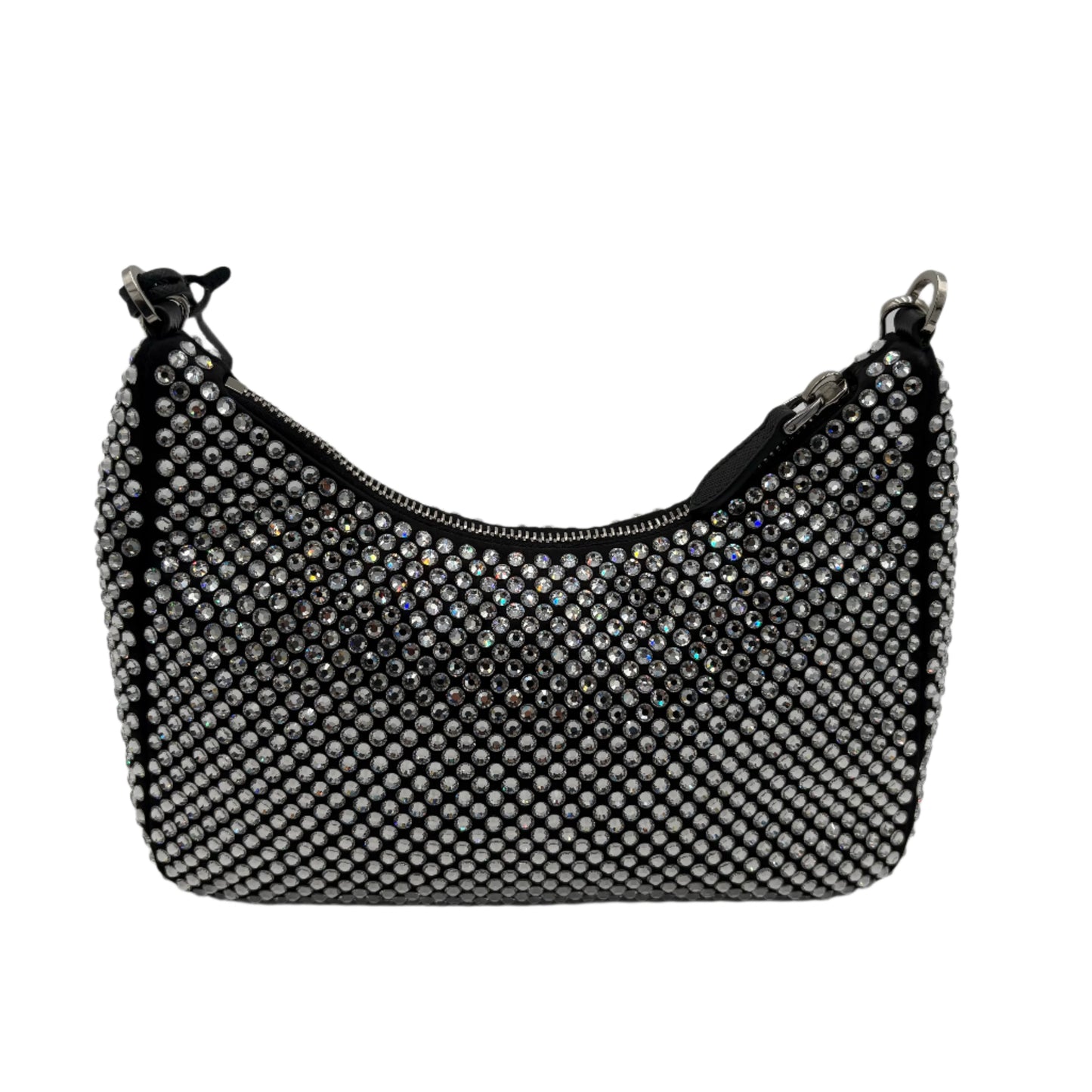 Prada Re-Edition 2005 Crystal Black Silk Crossbody