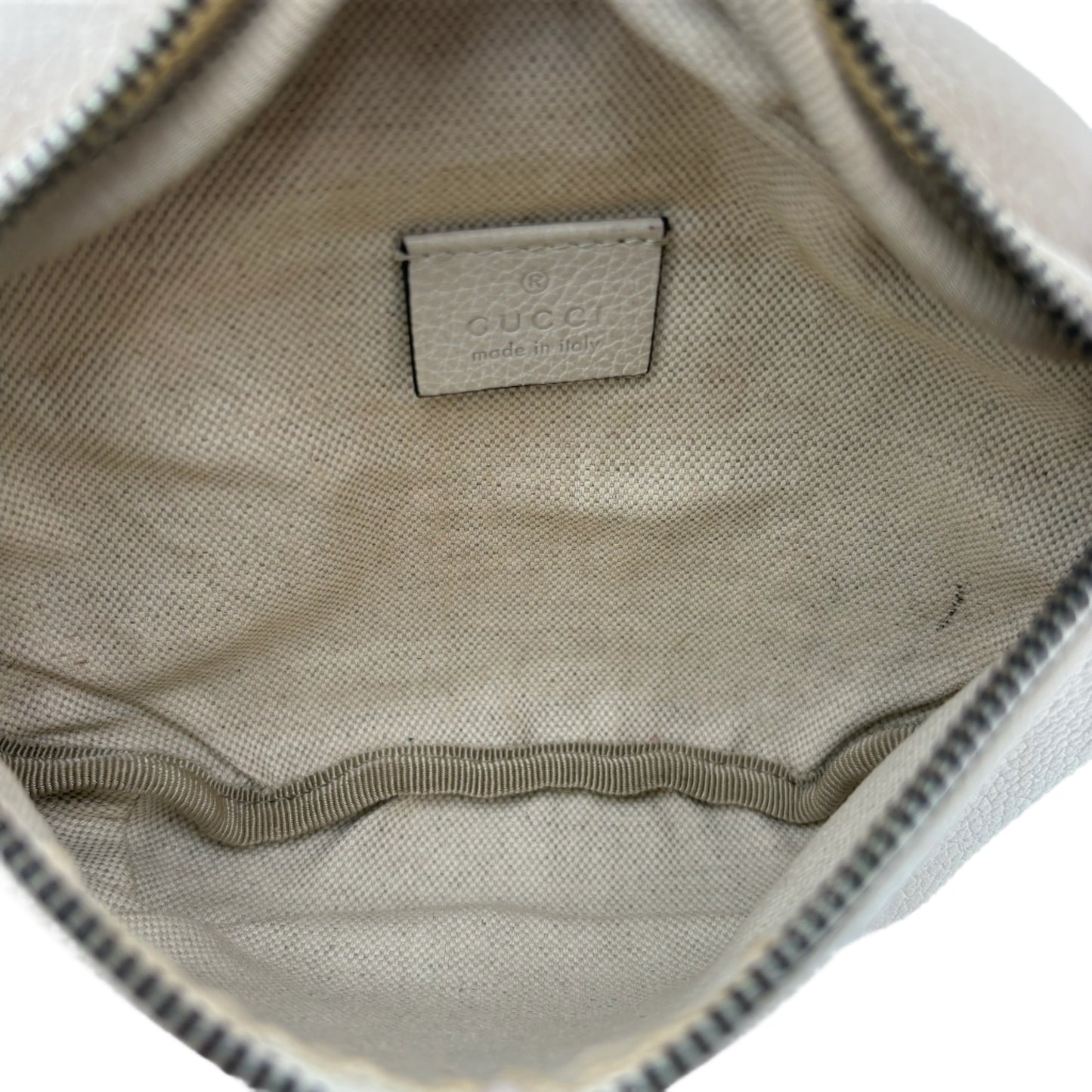 Gucci Print Logo Belt Bag-White : Small