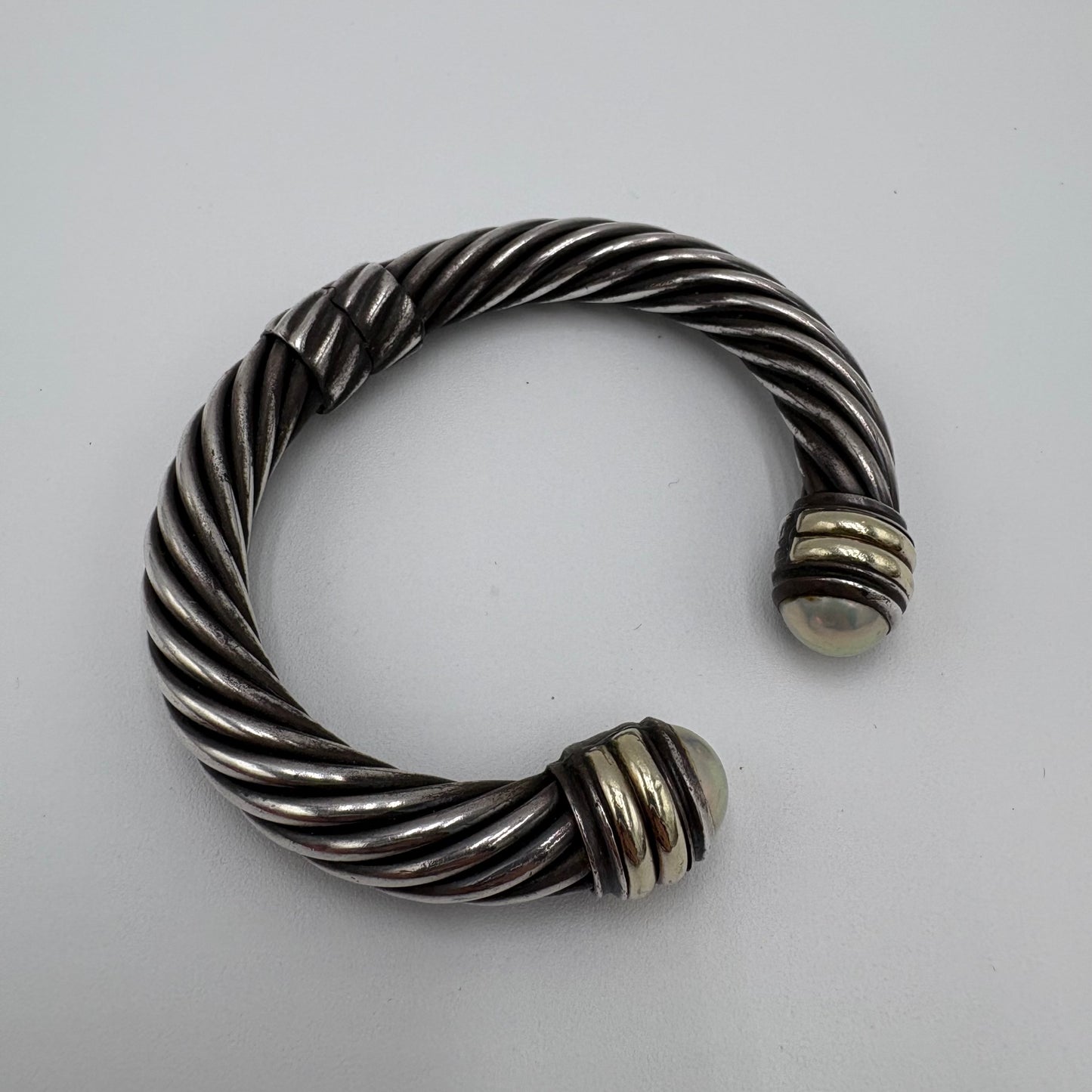 DAVID YURMAN Classic Cable Pearl Hinge Bracelet 10 mm