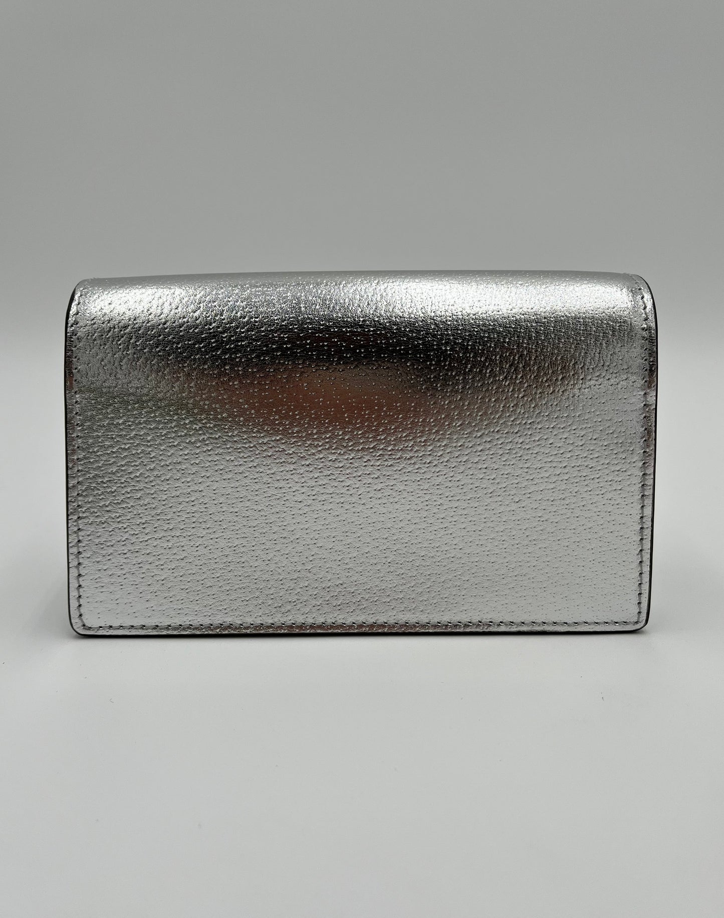 MIB Gucci Silver Leather Mini Dionysus Crossbody