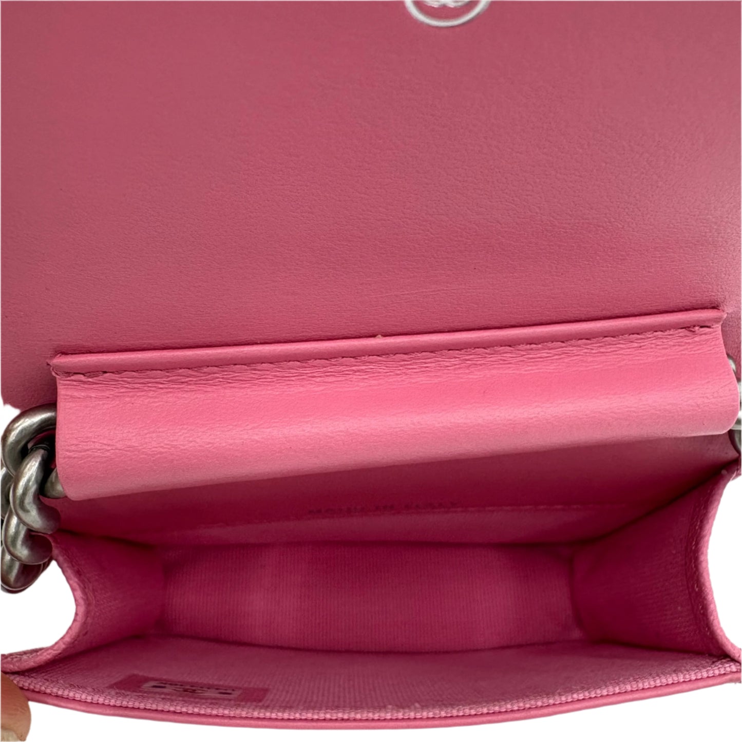 MIB 2023 Chanel Mini Boy Belt Bag Pink Caviar