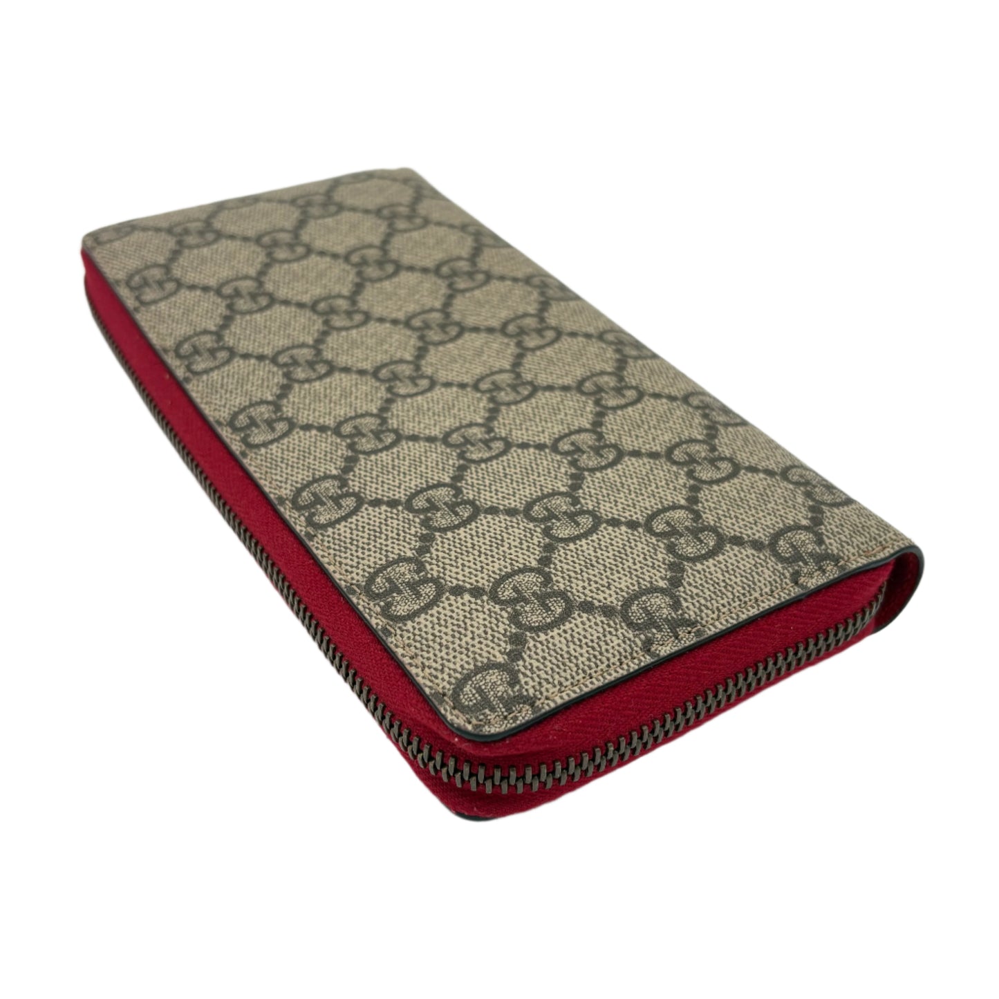 Gucci Pearl Zip Around Wallet GG Monogram