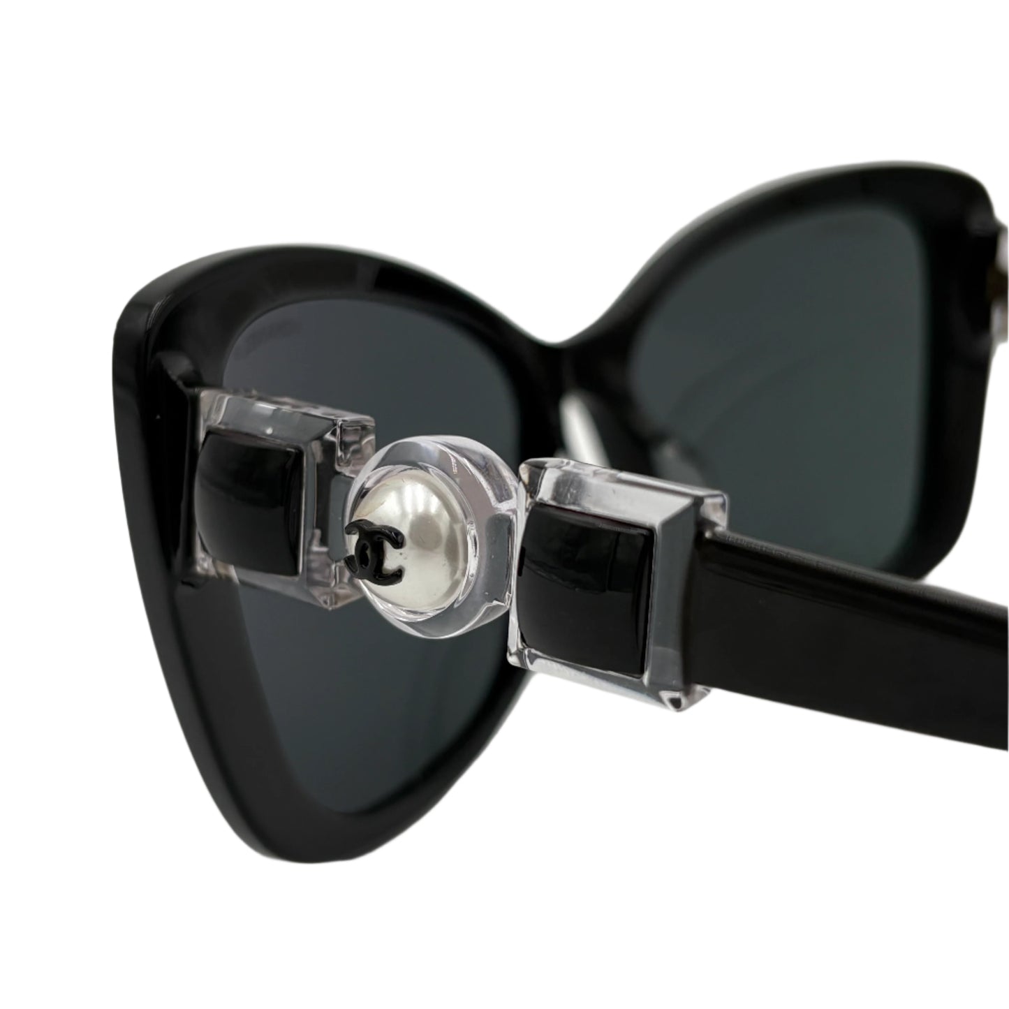 Chanel Acetate Pearl Butterfly Sunglasses 5445-H