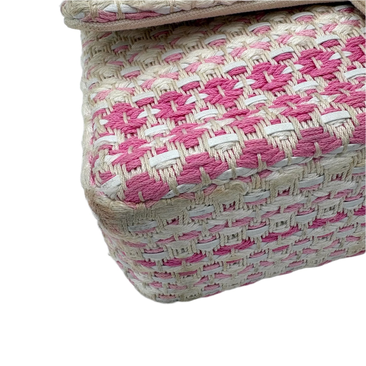 2019 Chanel Pink Tweed Single Flap Bag