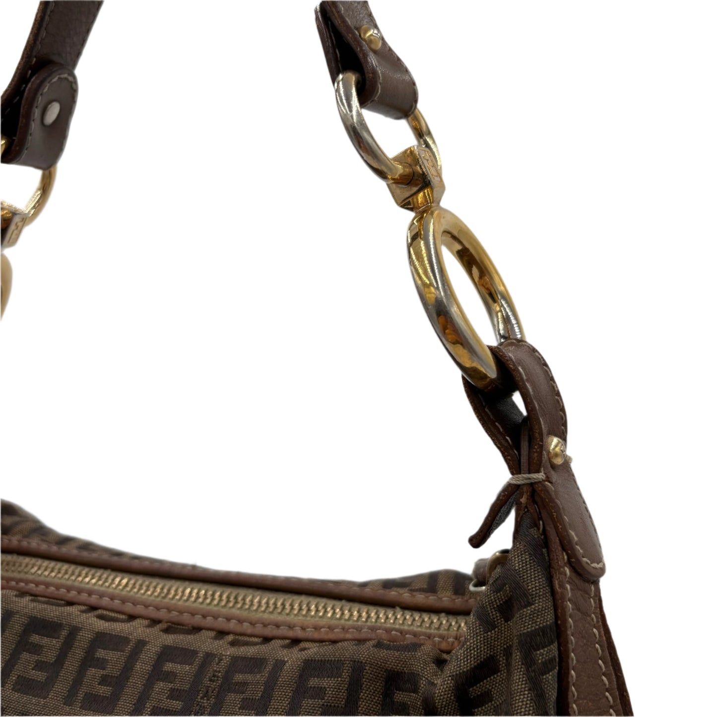 Vintage Fendi Zucchino Front Pocket Hobo Bag