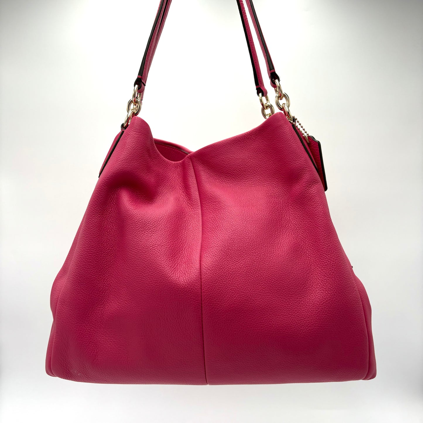 Coach Leather Shoulder Bag Pink