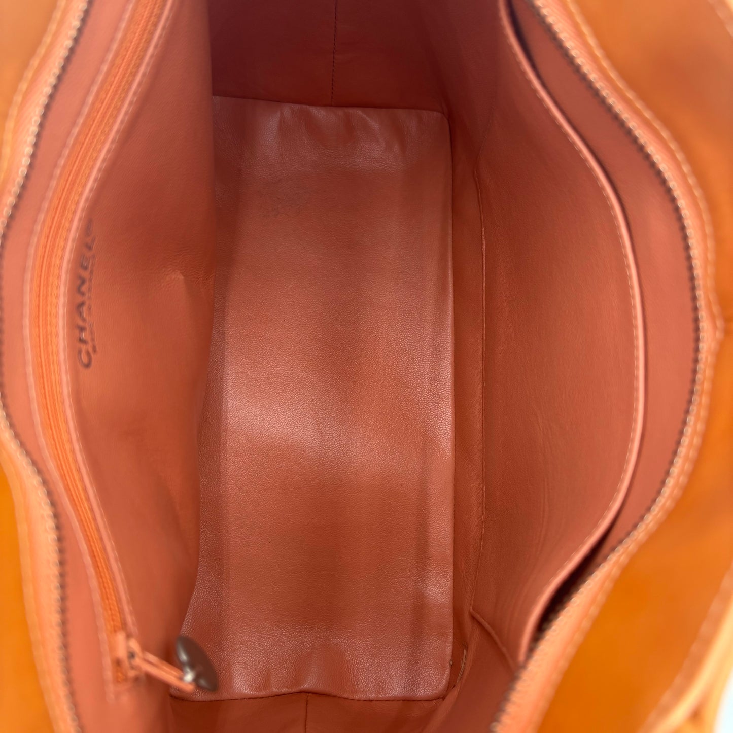 '00-02 Chanel Medallion Tote Patent Burnt Apricot