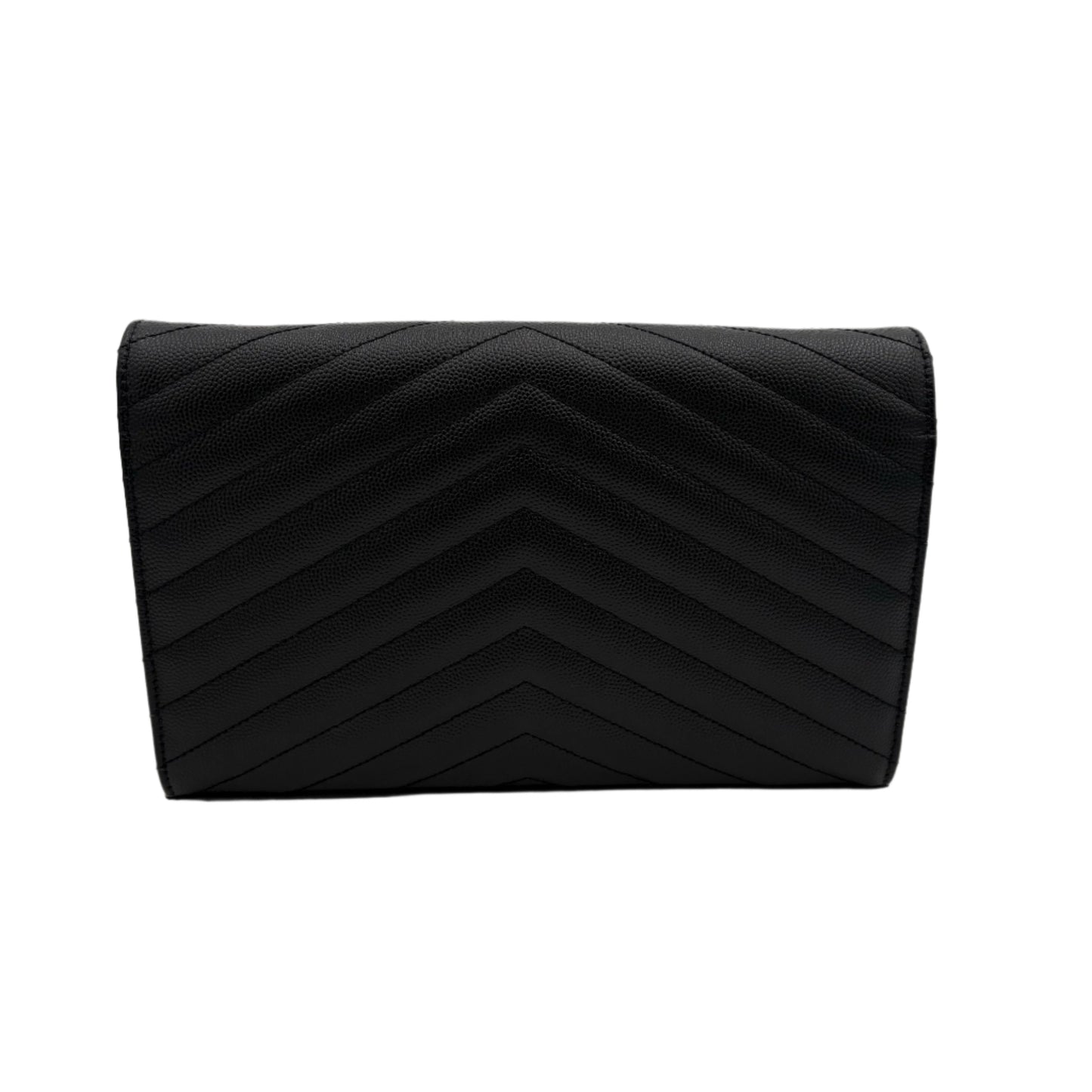Saint Laurent Matelasse Leather Wallet On Chain
