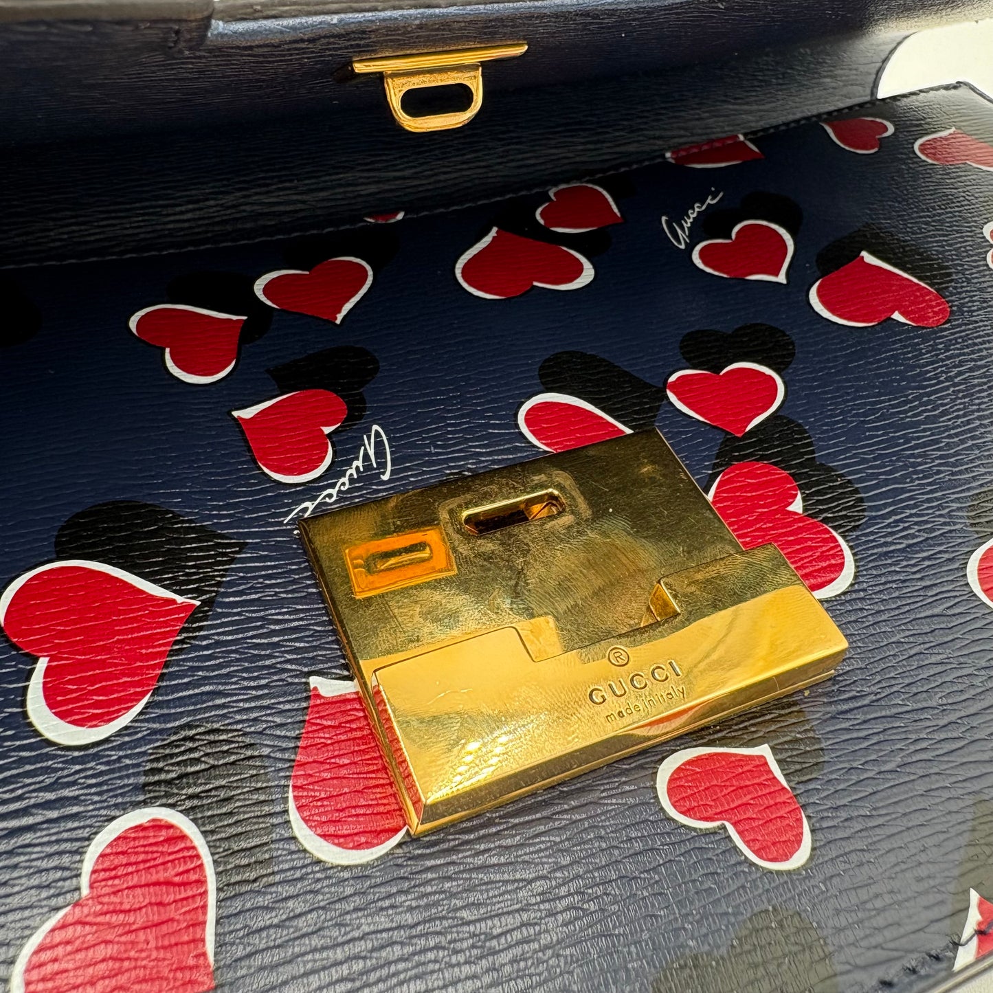 Gucci Leather Heart's A flutter Clutch