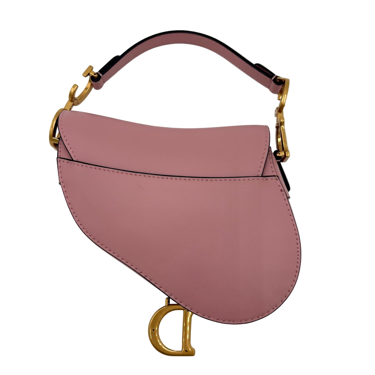 Christian Dior Mini Smooth Calfskin Saddle Bag with Strap