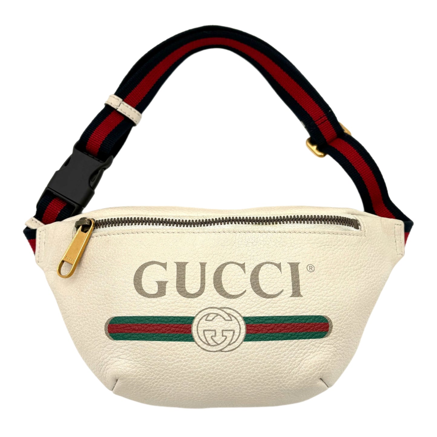 Gucci Print Logo Belt Bag-White : Small
