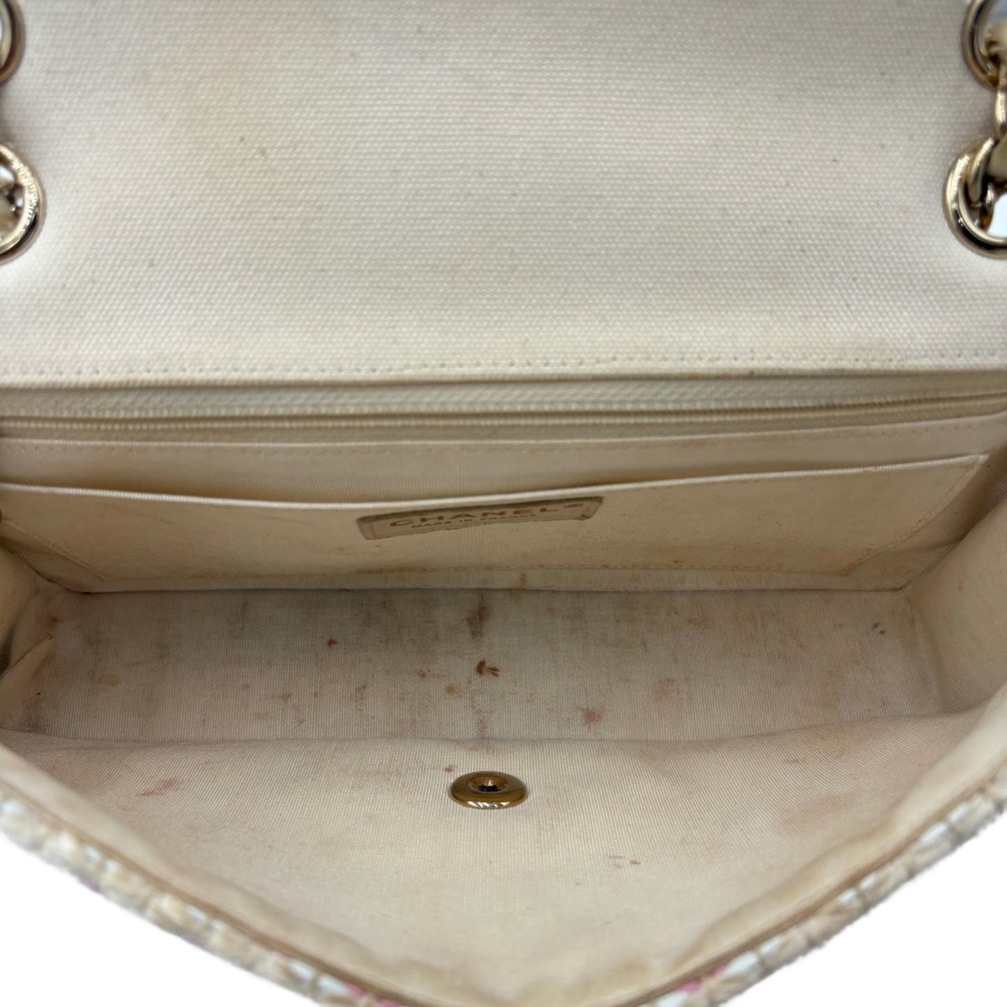 2019 Chanel Pink Tweed Single Flap Bag