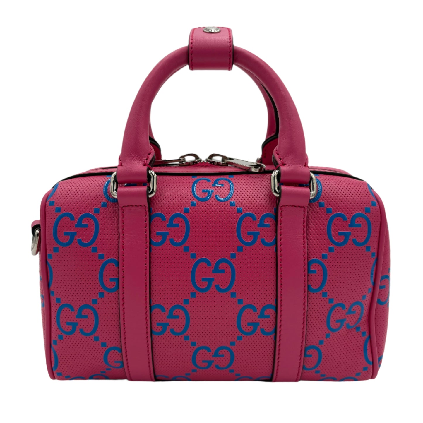 *MIB* Gucci Embossed Mini Duffle Bag: Pink and Blue