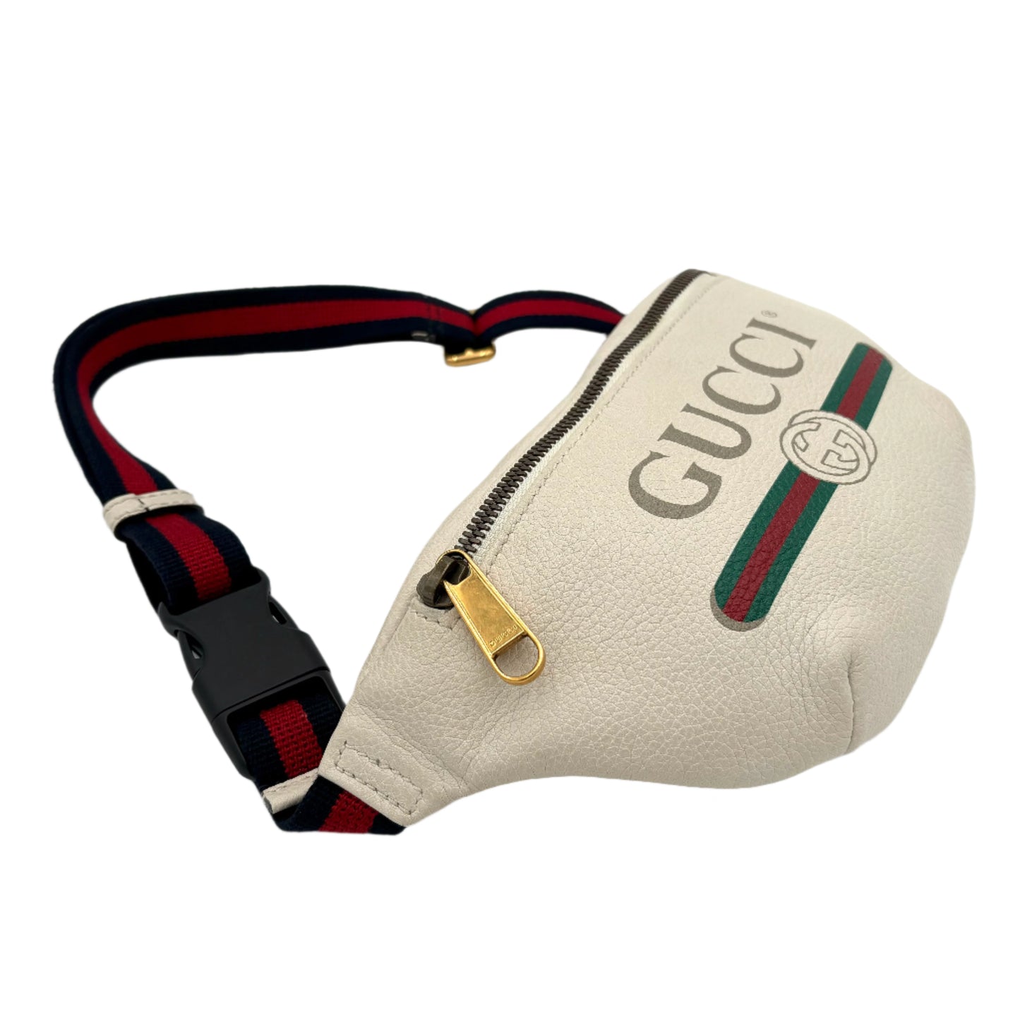 Gucci Print Logo Belt Bag-White : Small