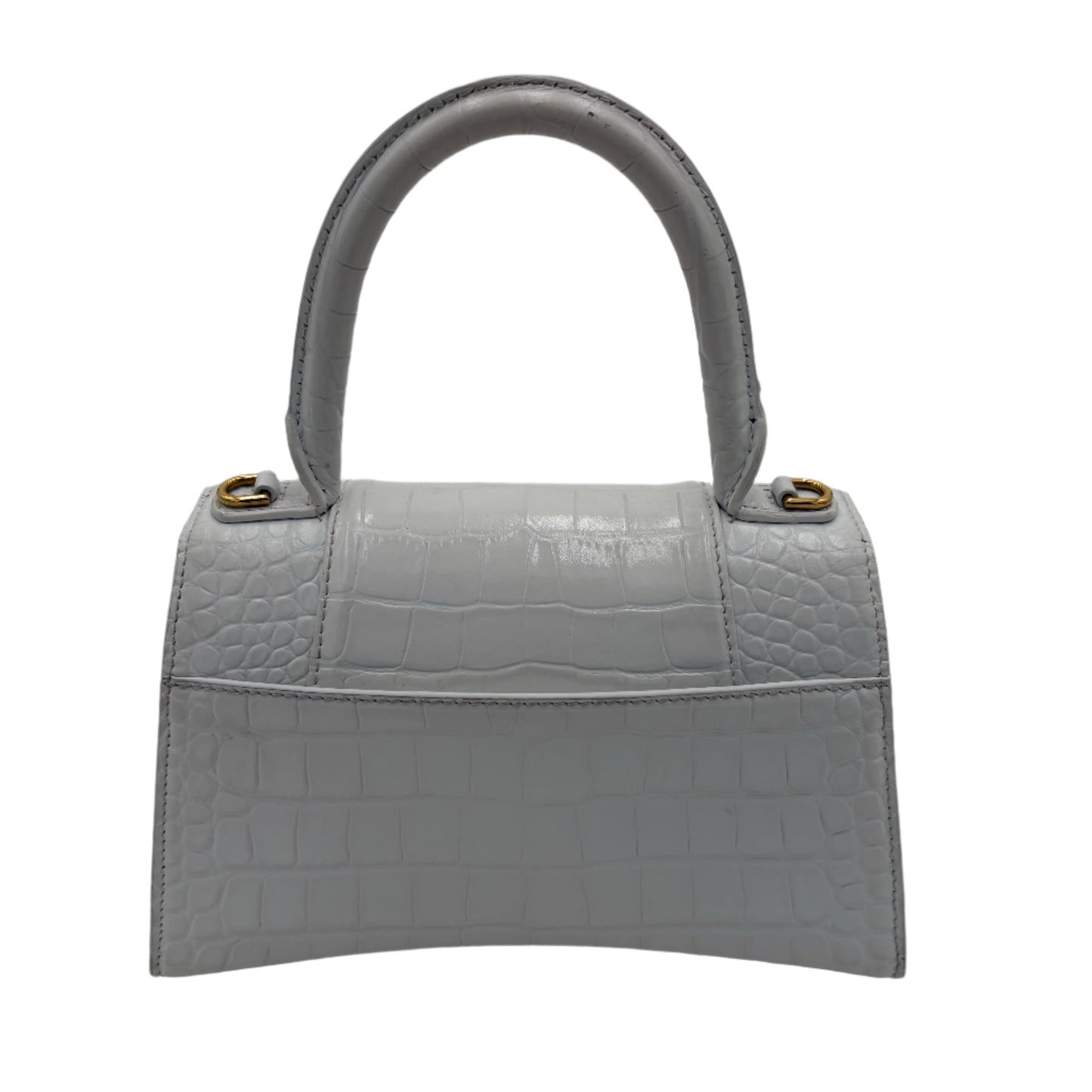 Balenciaga Crocodile Hourglass-Whiter : Small
