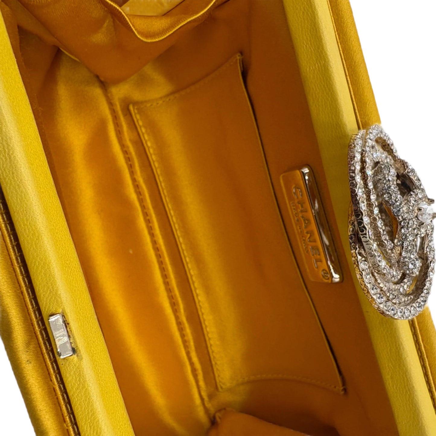 Chanel Camelia Clasp Clutch-Canary Yellow
