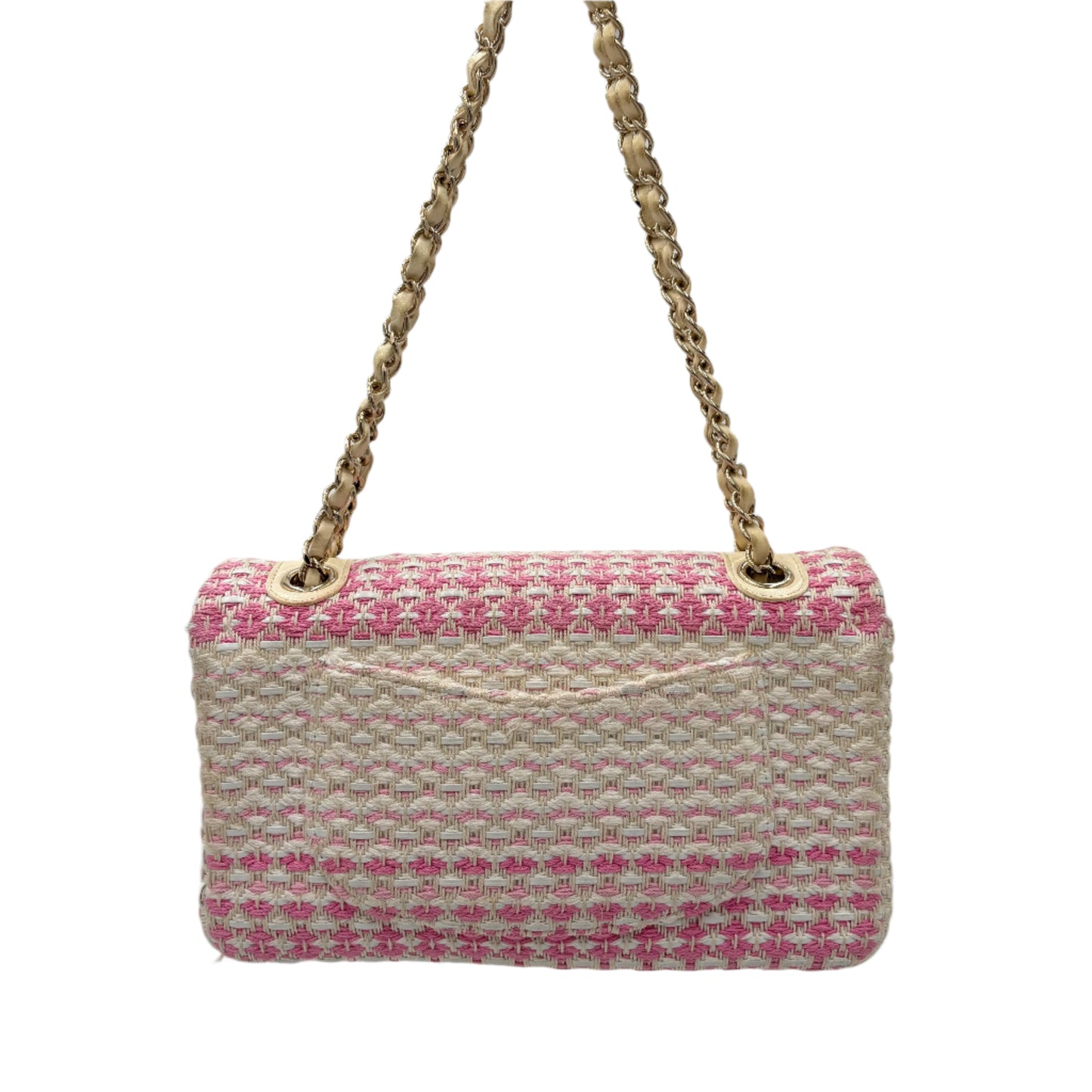 2019 Chanel Pink Tweed Single Flap Bag