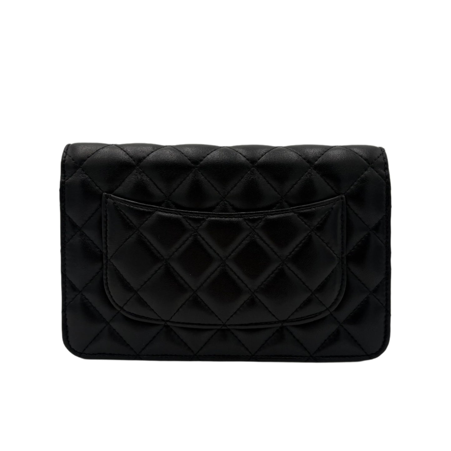 2016-17 Chanel Classic Wallet On Chain Gold/Black