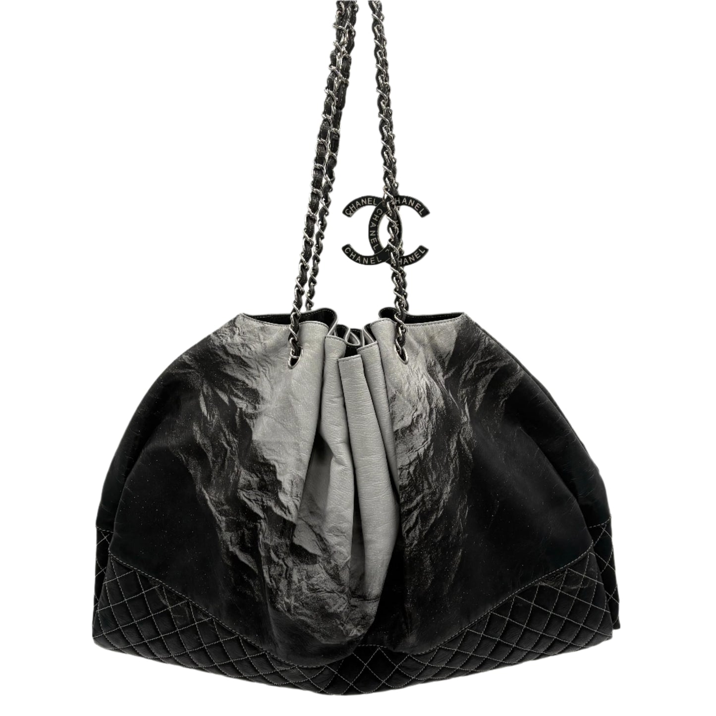 Chanel Melrose Ombre Patent-Black/Grey