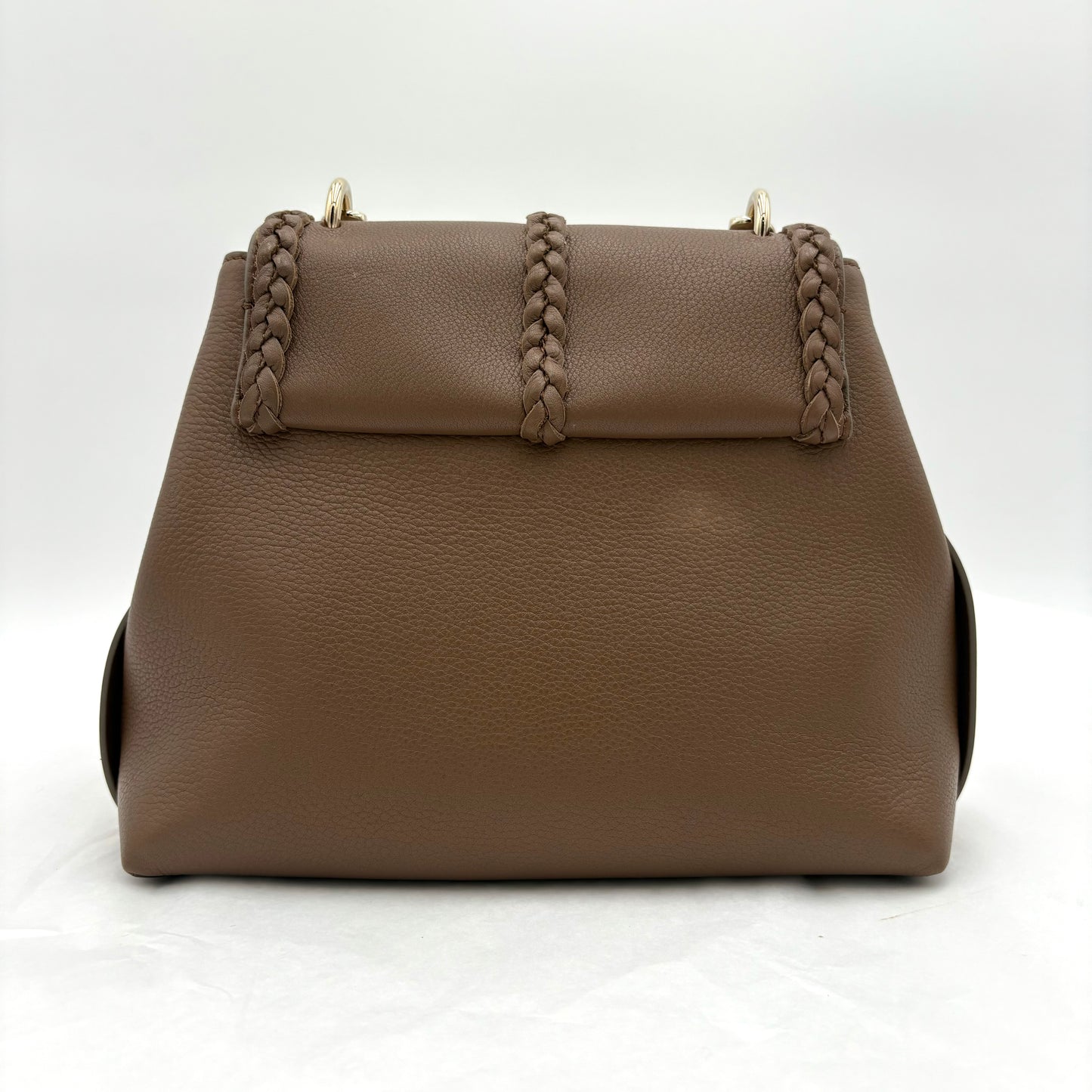 Chloe Penelope Leather Tote Bag Top Handle Brown