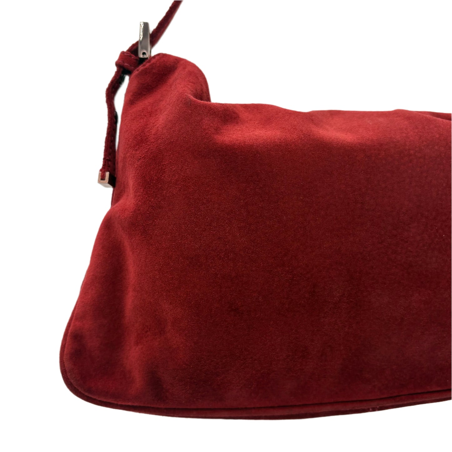 Fendi Suede Flap Baguette Rust