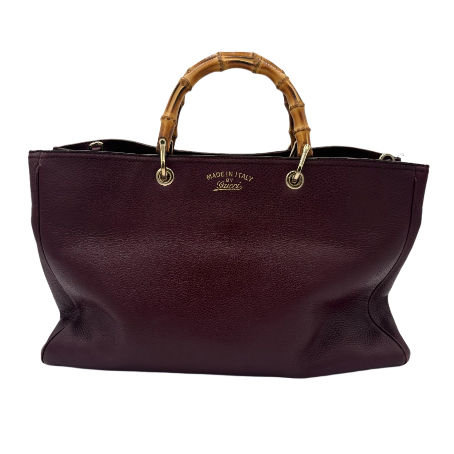 Gucci Bamboo Shopper Tote Bag-Burgundy