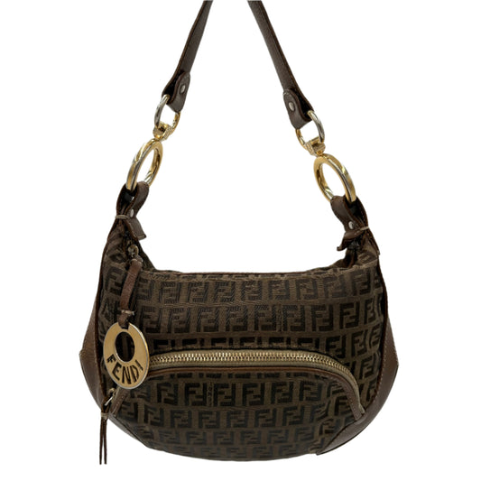 Vintage Fendi Zucchino Front Pocket Hobo Bag
