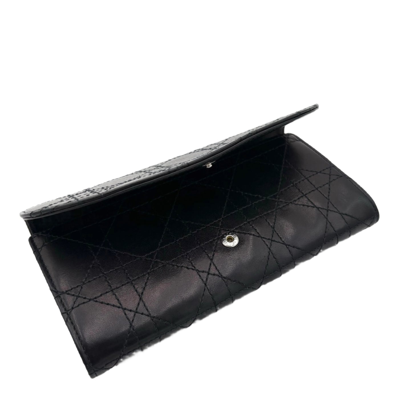 Dior Quilted Long Wallet-Black