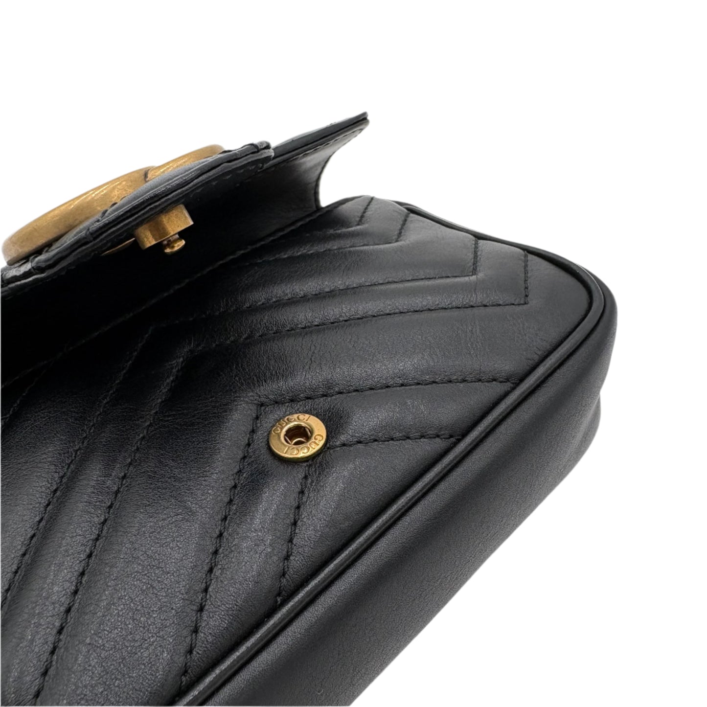 Gucci GG Marmont Super Mini Bag-Blk Leather : Super Mini