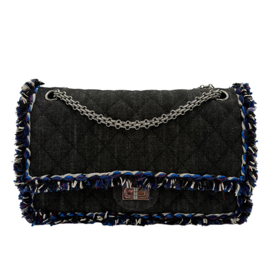 2017 Chanel Reissue 2.55 Denim and Fringe Double Flap Bag