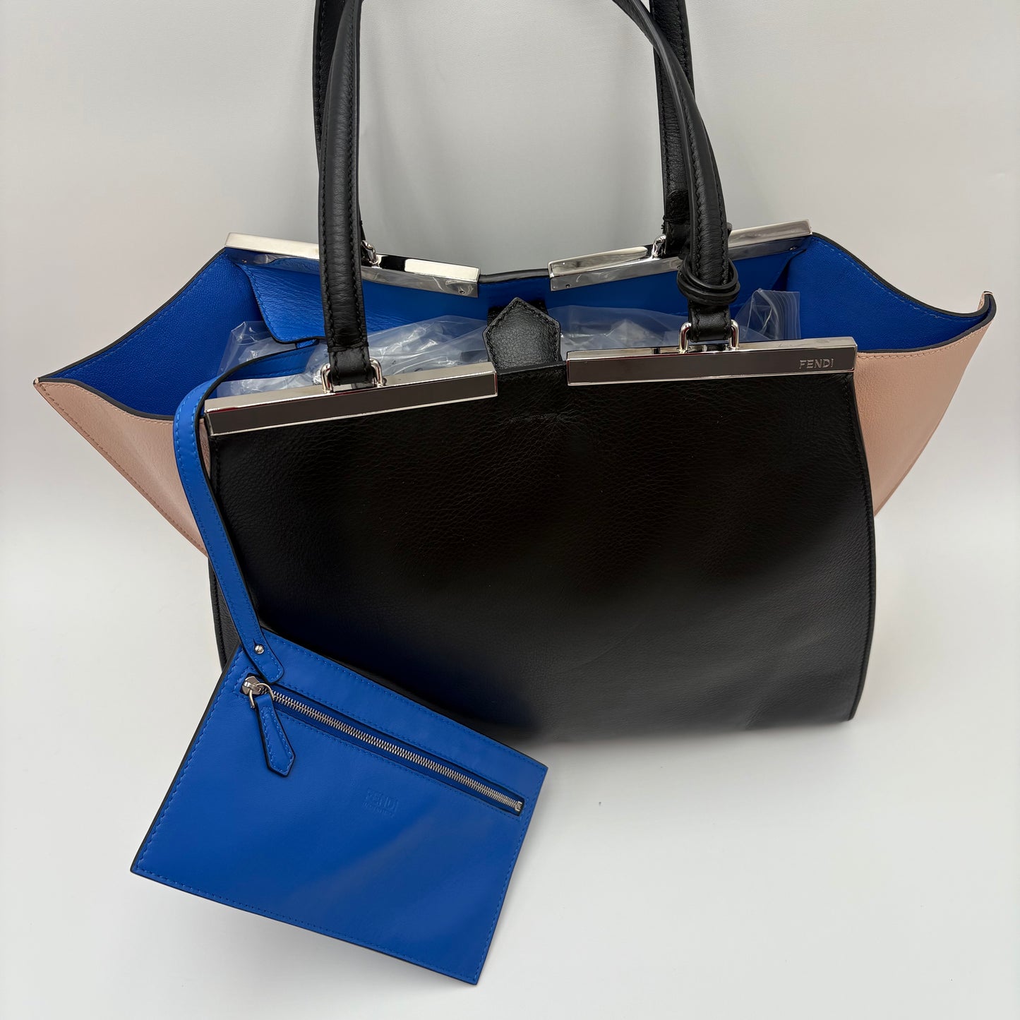 Fendi 3Jours Tricolor Leather Tote Large