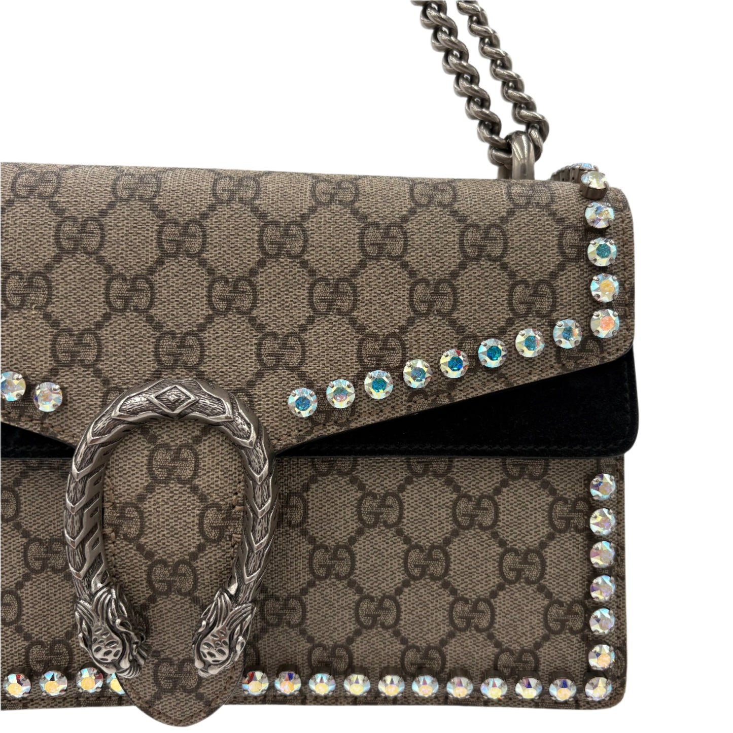 2018 Gucci GG Supreme Crystal Studded Dionysus