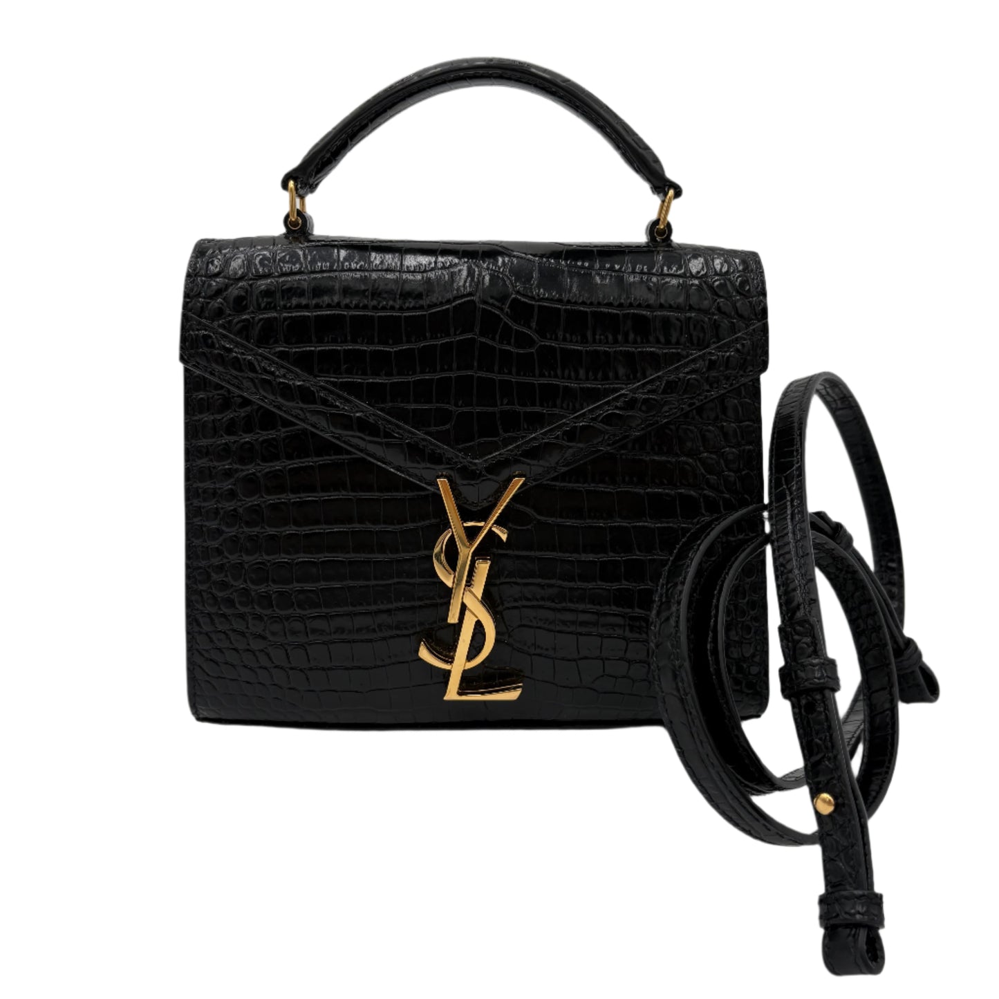 MIB YSL Saint Laurent Cassandra Croc Mini Top Handle Bag