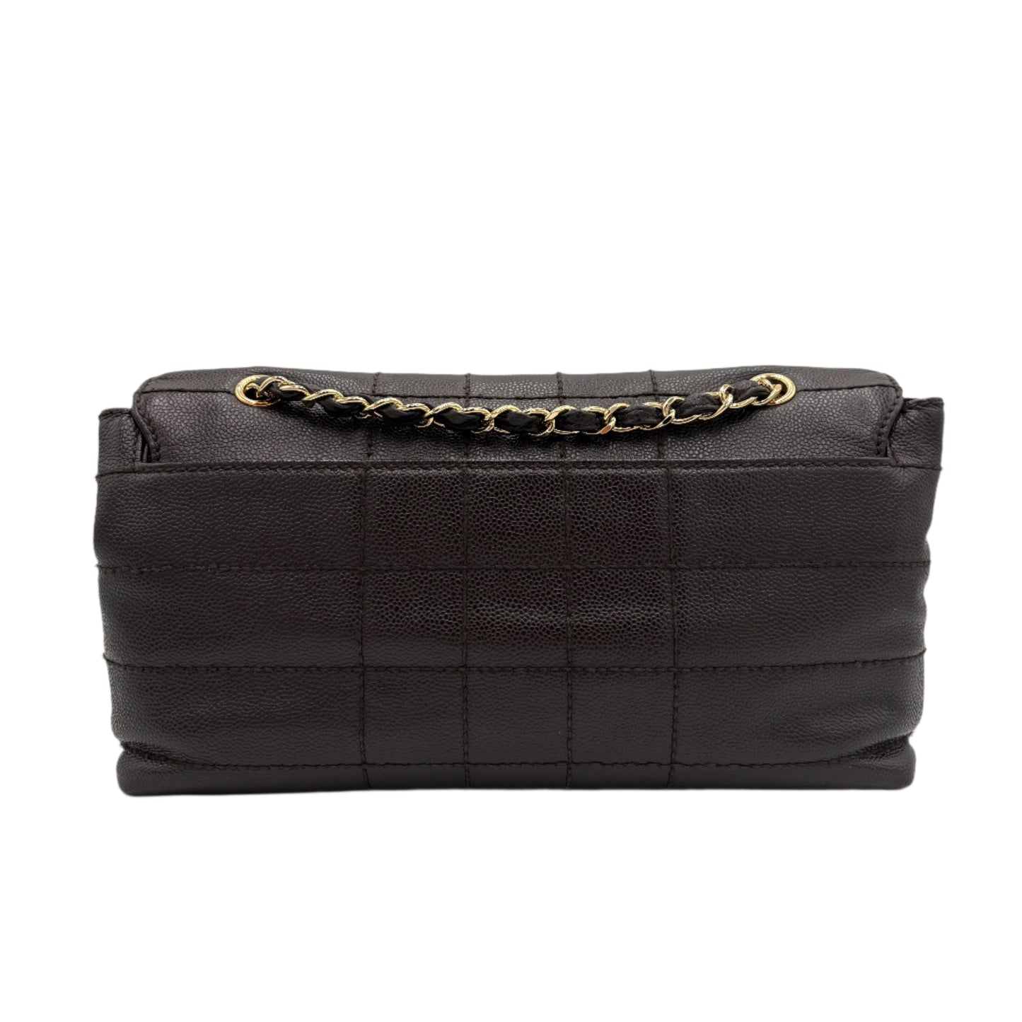 2002 Chanel Chocolate Bar Quilted Flap Bag