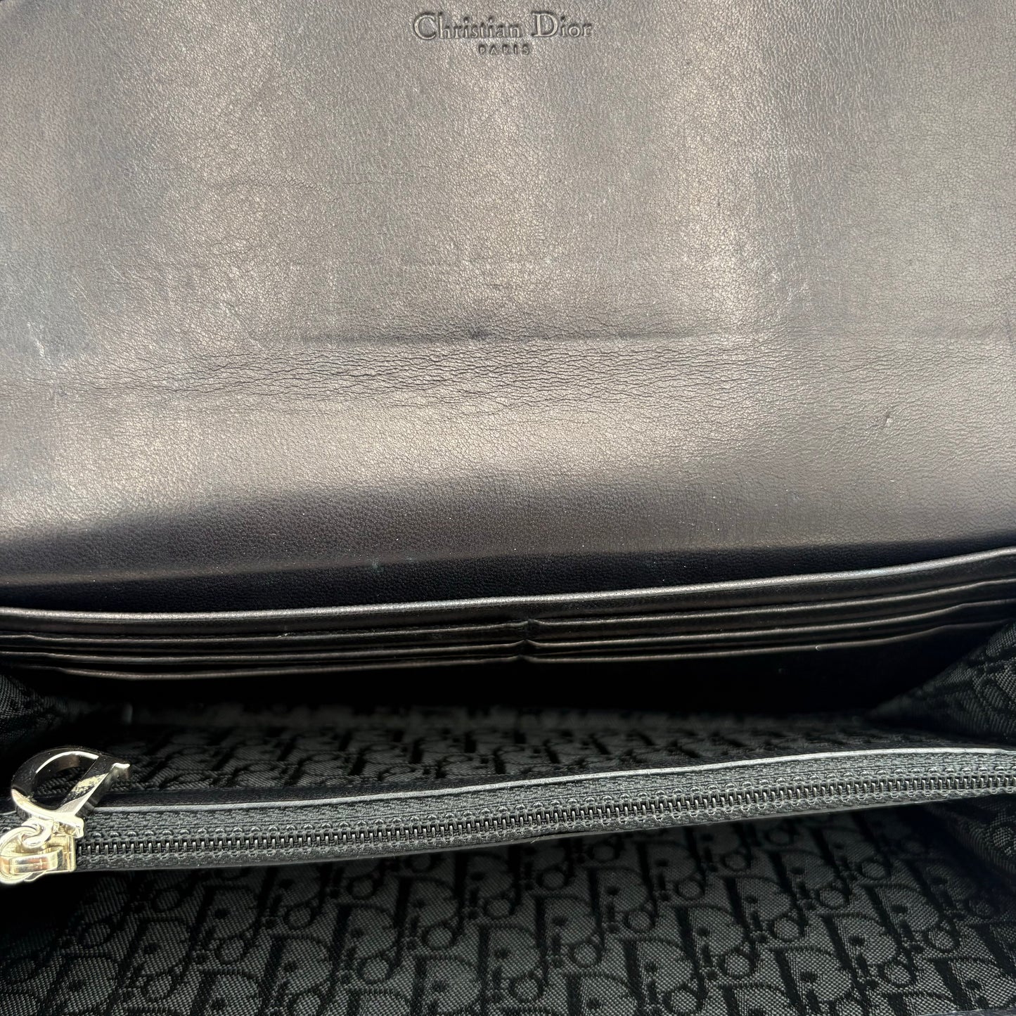 Dior Quilted Long Wallet-Black
