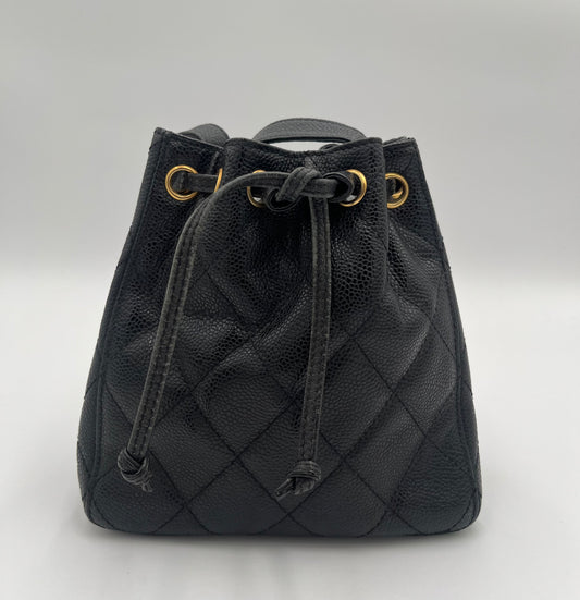 Chanel Caviar Drawstring Bucket