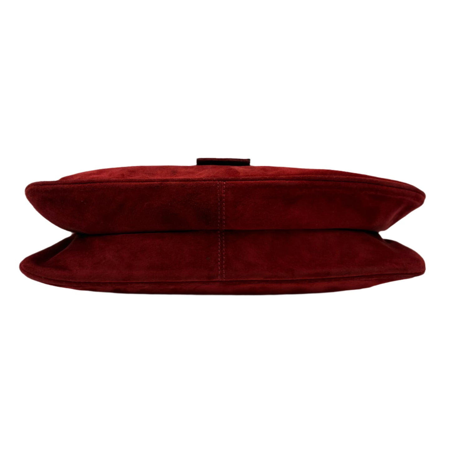Fendi Suede Flap Baguette Rust