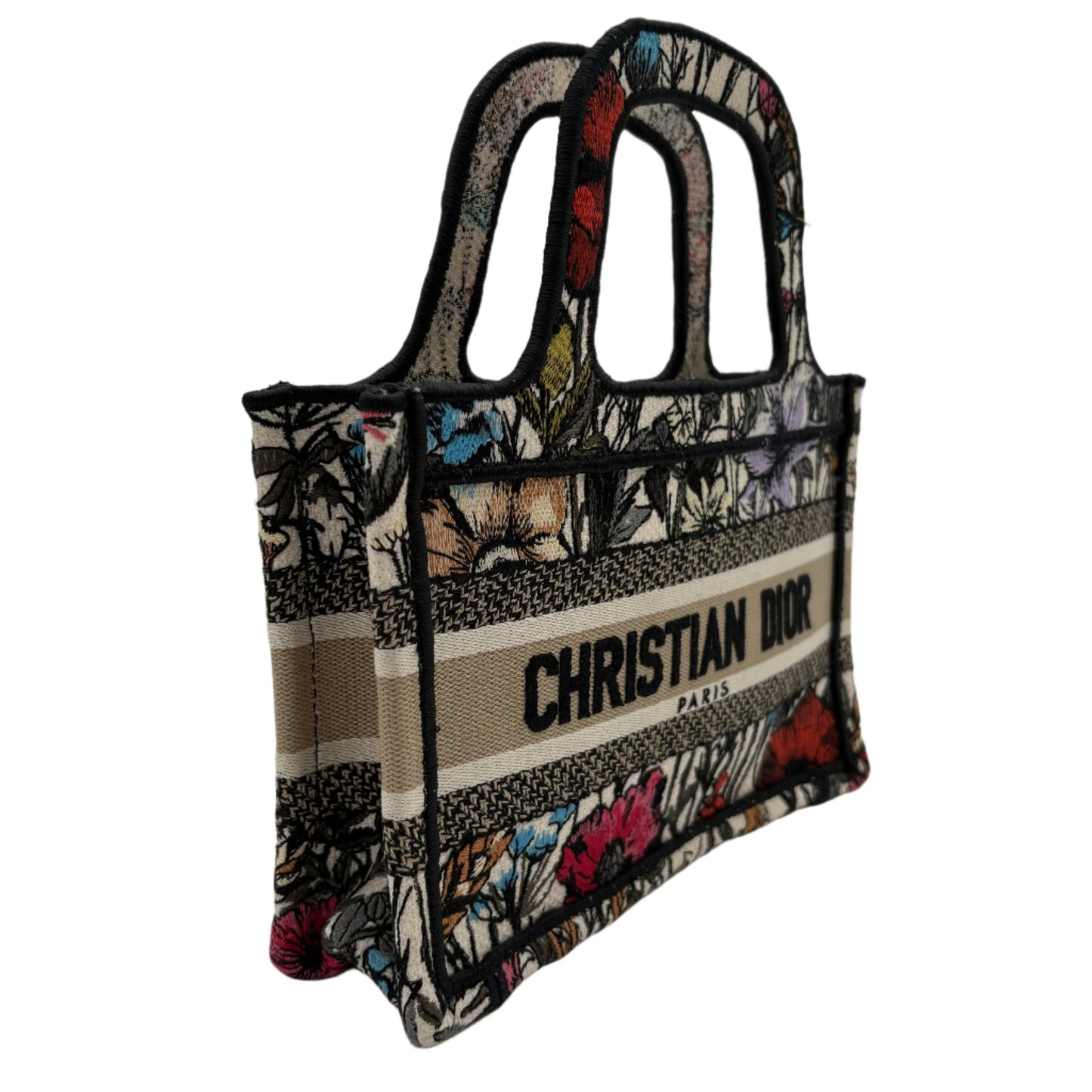 Dior Embroidered Mille Fleurs Mini Book Tote