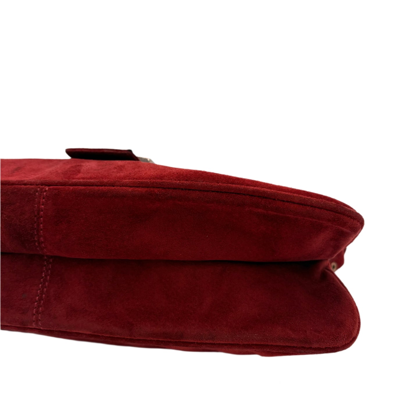 Fendi Suede Flap Baguette Rust