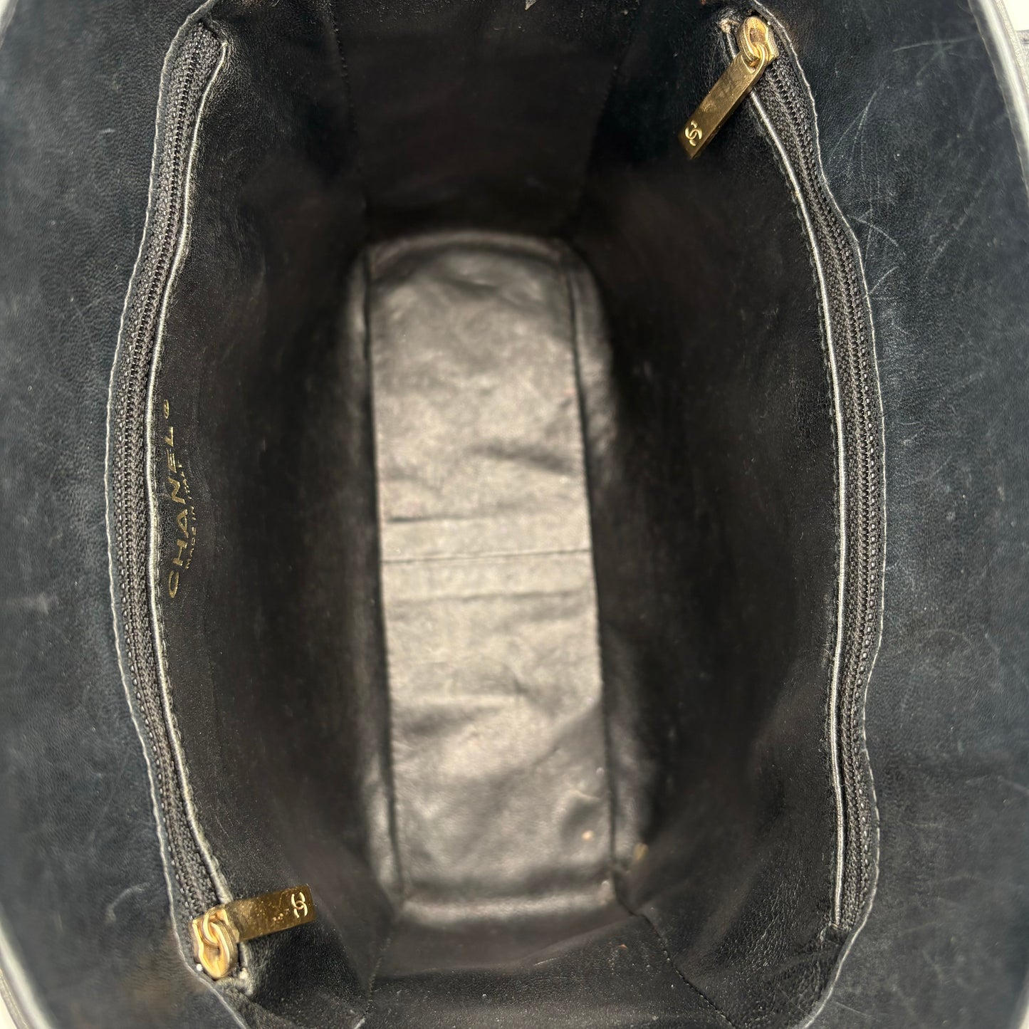 Chanel Quilted Patent Tote-Black