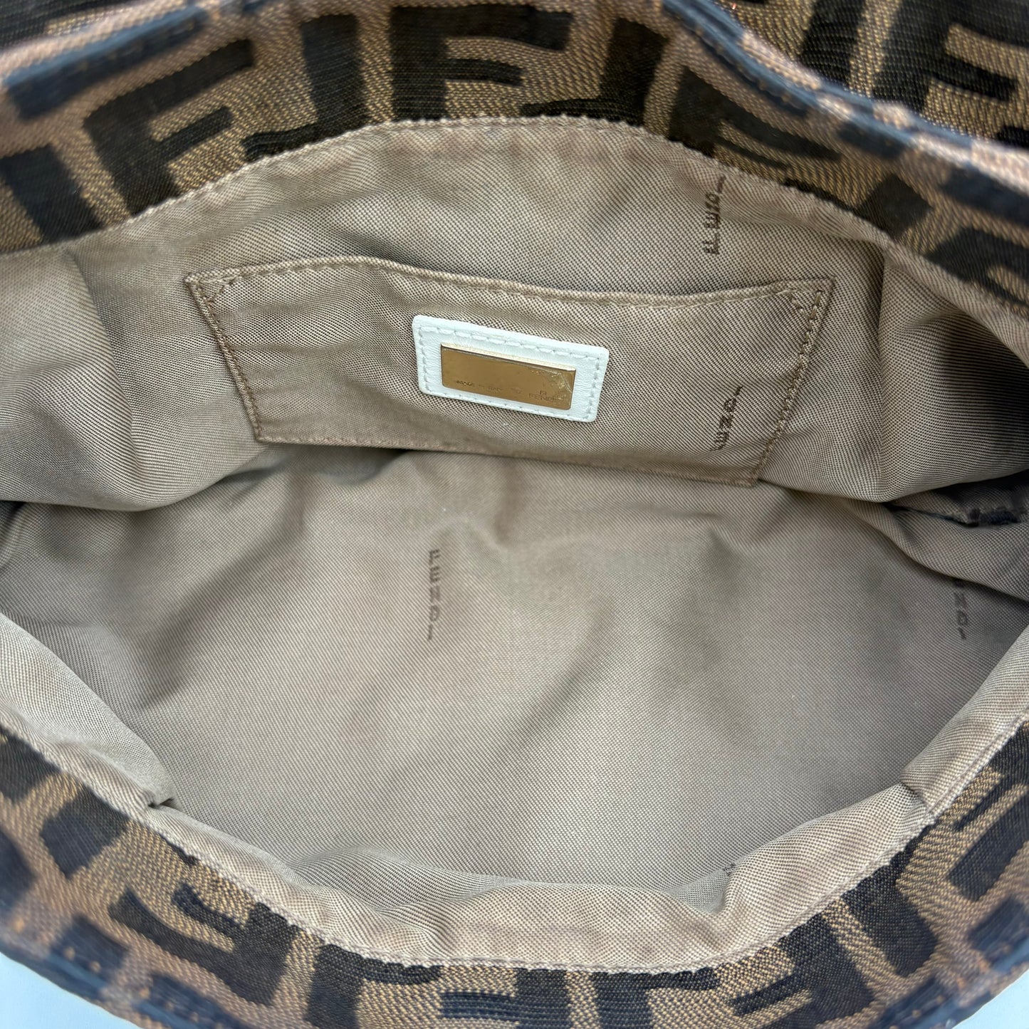 Vintage Fendi Zucca Small Chef Flap Bag