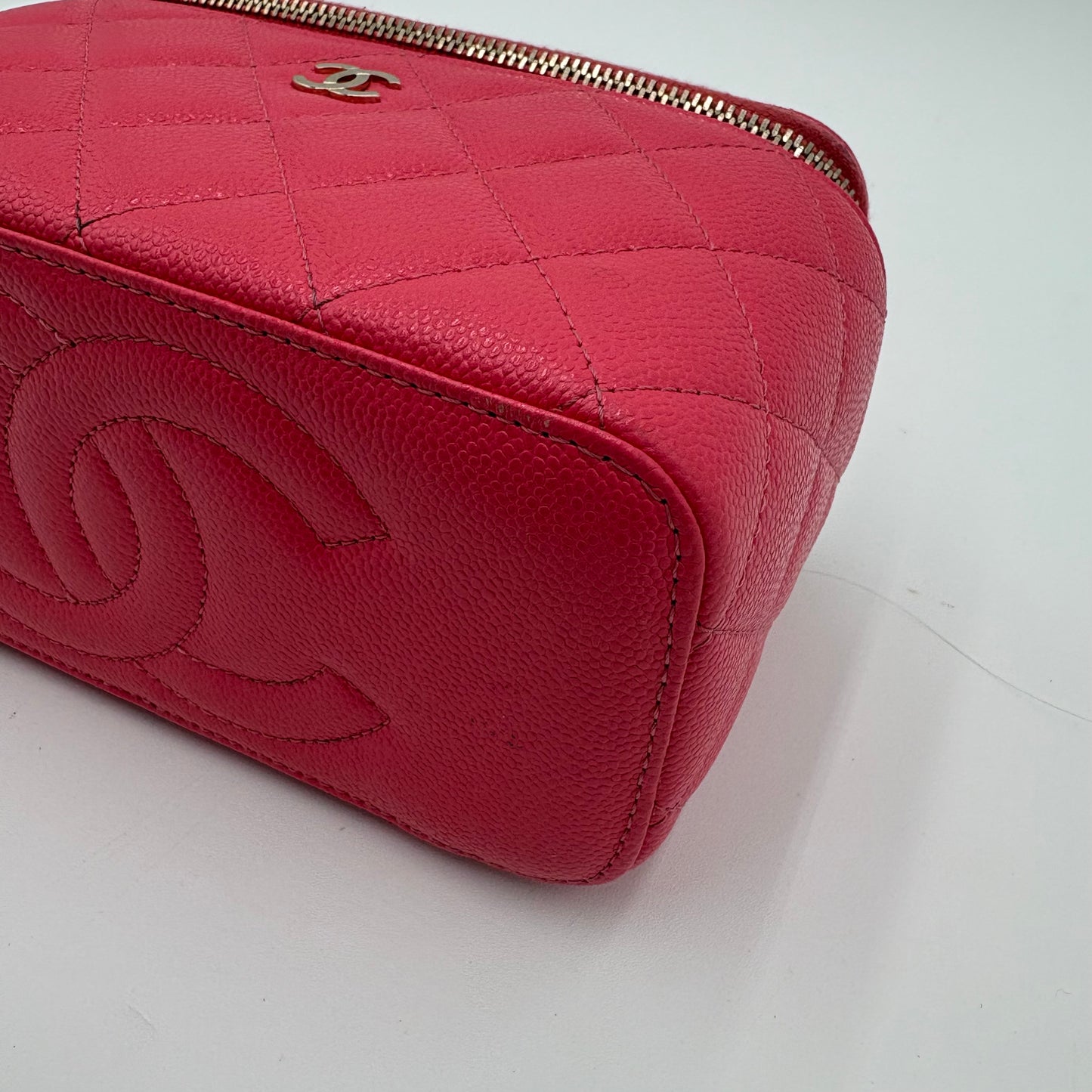 Chanel Quilted Caviar Small Vanity Case