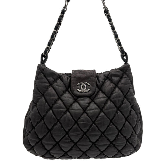 2009 Chanel Bubble Quilted Lambskin Hobo Bag