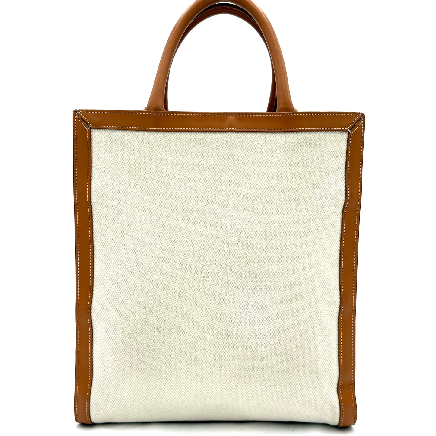 Celine Vertical Cabas Tote-Tan/Natural : Mini