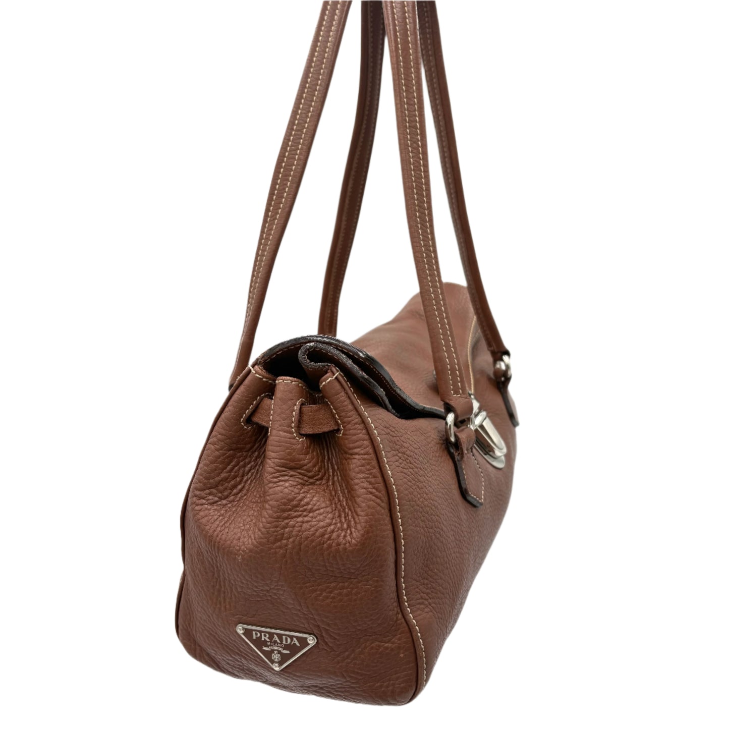 Prada Vitello Daino Pebbled Leather Bag