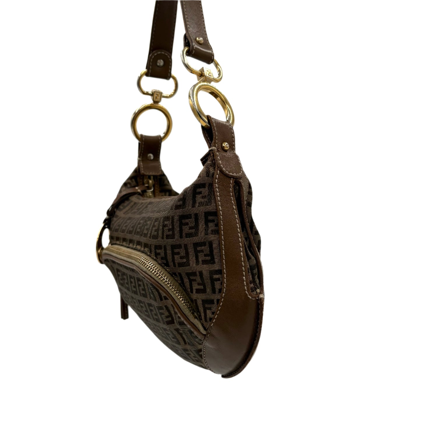 Vintage Fendi Zucchino Front Pocket Hobo Bag