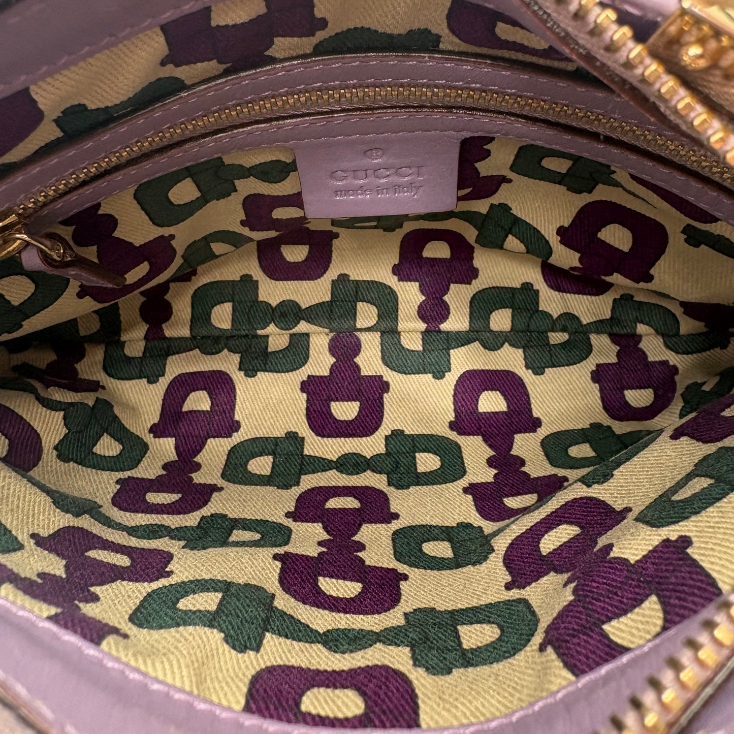 Gucci Guccissima Creole Hobo Horsebit Shoulder Bag