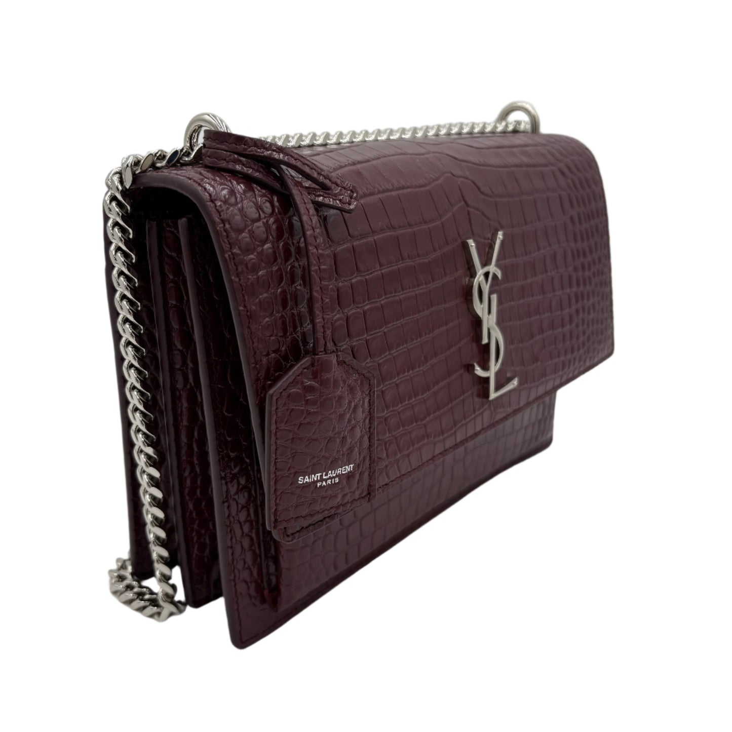 Saint Laurent Medium Sunset Chain Bag - Purple
