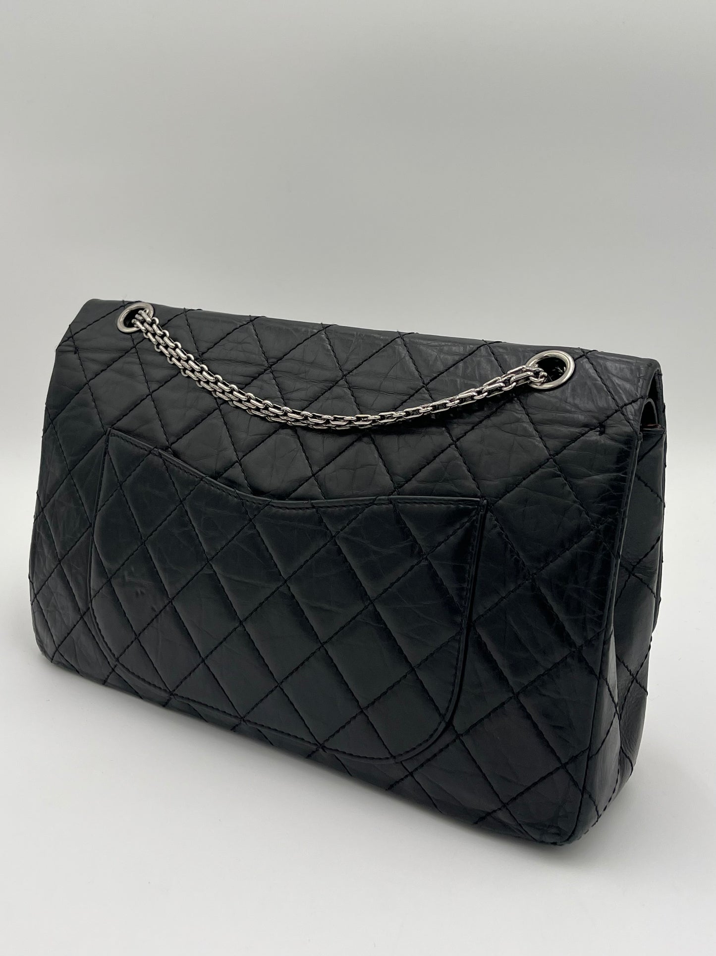 Chanel Reissue Double Flap 227-Black : 227